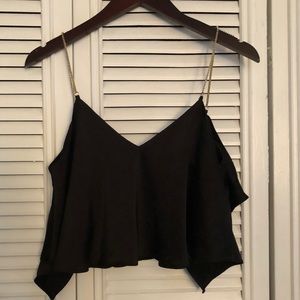 Black Topshop Chain Strap Tank